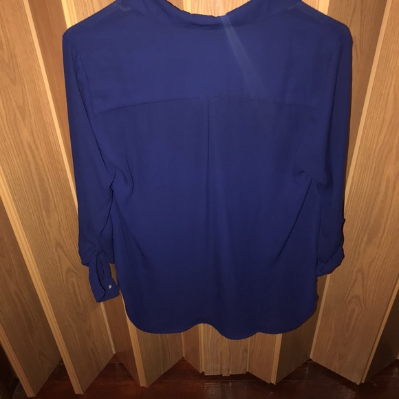 Staccato dark blue button down blouse - Picture 5 of 5